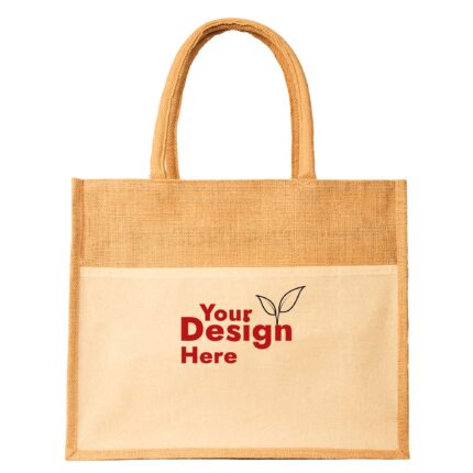 Jute Bag with Front Cotton Pocket - Perfect Everyday Use